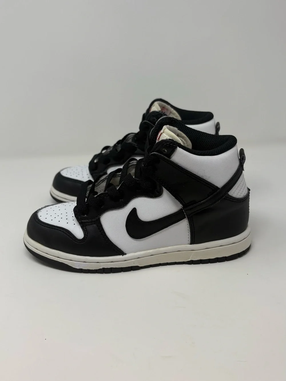 Nike Dunk High Panda Sneakers Black White Kids 13